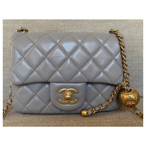 chanel light grey|grey Chanel purse.